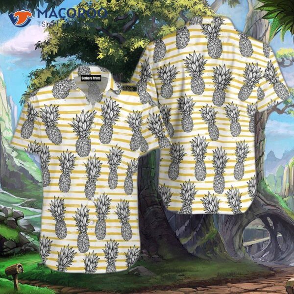 Pineapple-patterned Hawaiian Shirts