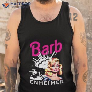 pink and white barbie oppenheimer shirt tank top