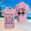 Pink Flamingo, Take Me Camping Hawaiian Shirts