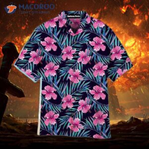 pink floral tropical hawaiian shirts 0