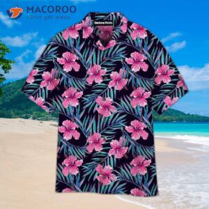 pink floral tropical hawaiian shirts 1