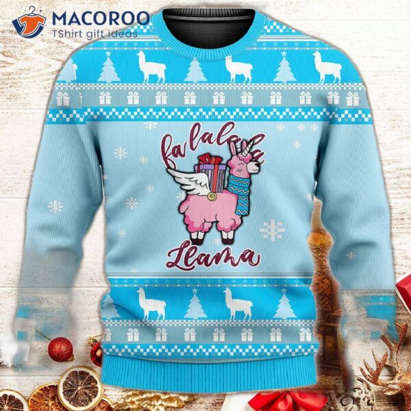 Pink Llama Ugly Christmas Sweater