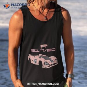 pink pig porsche 917 race car shirt labour day usa tank top