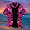 Pink Skull And Purple Hawaiian Shirts