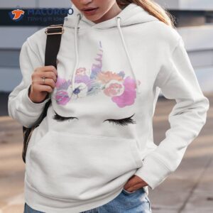 pink unicorn halloween costume face birthday party shirt hoodie 3