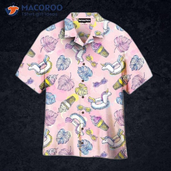 Pink Unicorn Summer Vacation Hawaiian Shirts