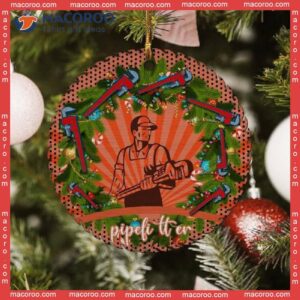 Pipefitter Custom Name Christmas Ceramic Ornament Wreath