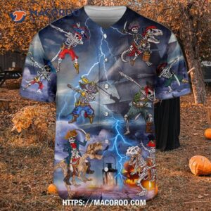 Pirate Halloween Skeleton Scary Baseball Jersey