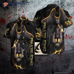 Pirate King Black Lion Hawaiian Shirts