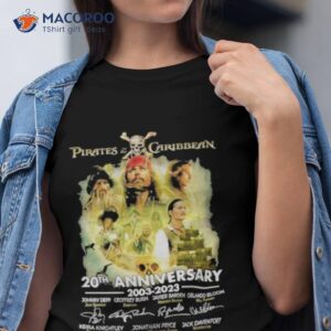 Pirates Of The Caribbean 20th Anniversary 2003 – 2023 Signature Character Thank You For The Memories Shirt