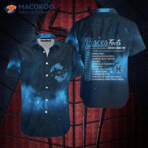 Pisces Horoscope Galaxy Dark Blue Hawaiian Shirts