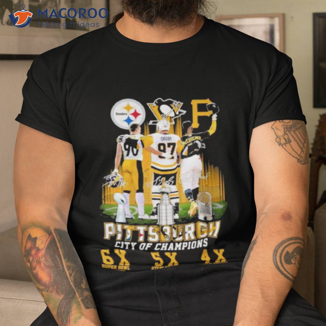 Pittsburgh City Of Champions Steelers Penguins Pirates Shirt
