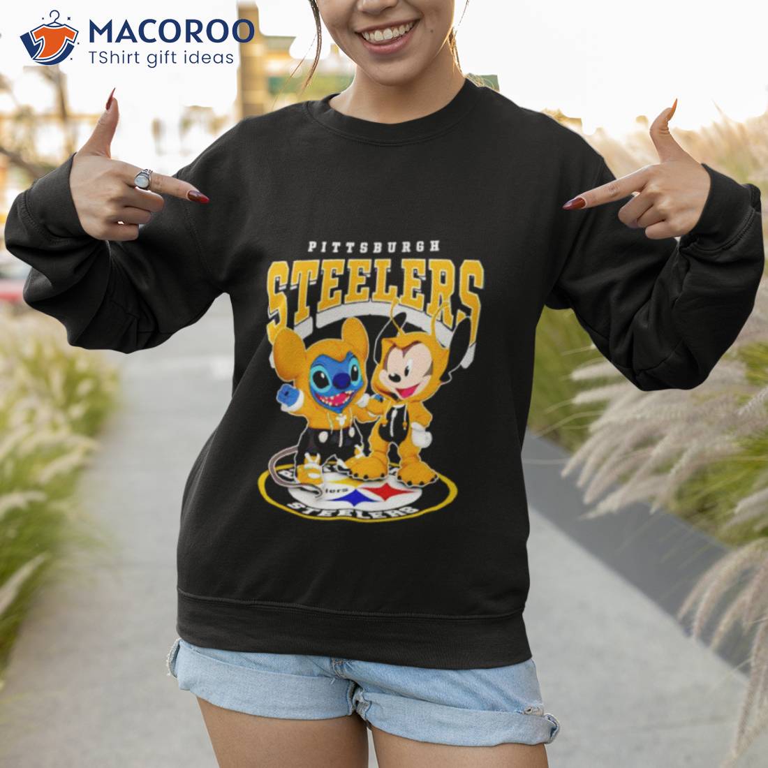 Pittsburgh Steelers Baseball Stitch And Mickey Shirt