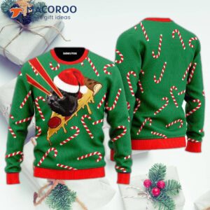 Pizza Cat With Laser Eyes Christmas Special Holiday Ugly Sweater