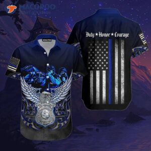 police law enforcement duty honor country veteran hawaiian shirts 0