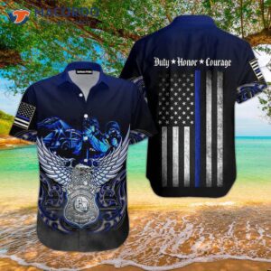 police law enforcement duty honor country veteran hawaiian shirts 1