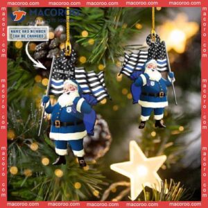 Police Santa Custom-shaped Christmas Acrylic Ornament
