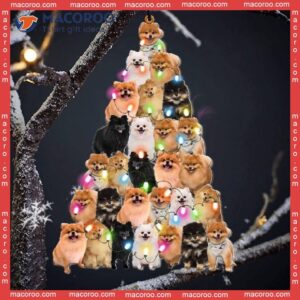 Pomeranian-shaped Christmas Acrylic Ornament
