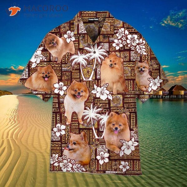 Pomeranian Tropical Dog Lover Hawaiian Shirt