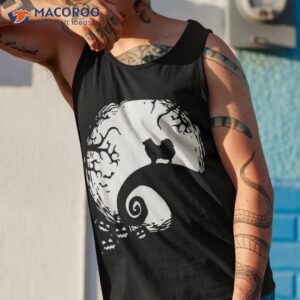 pomeranian with moon halloween shirt tank top 1