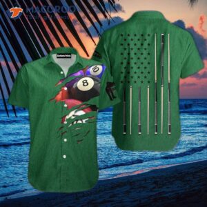 pool billiard green hawaiian shirts 1