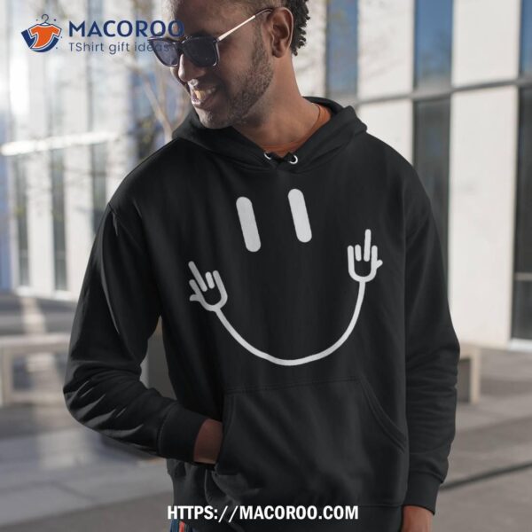 Power Socket Smile Middle Finger Hand Icon Meme Electrician Shirt