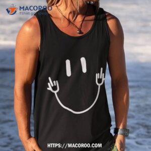 power socket smile middle finger hand icon meme electrician shirt tank top