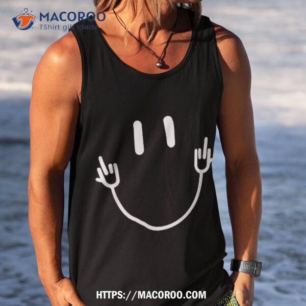 Power Socket Smile Middle Finger Hand Icon Meme Electrician Shirt