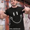 Power Socket Smile Middle Finger Hand Icon Meme Electrician Shirt