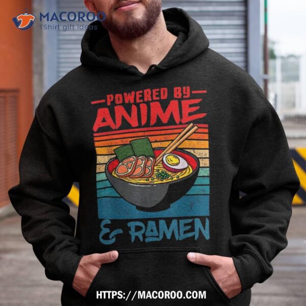 Powered By Anime & Ra Love Noodles Kids Shirt