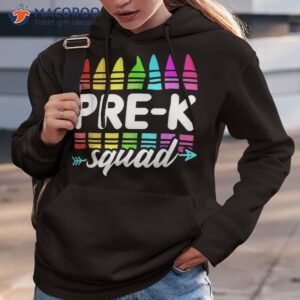 pre k squad crayon preschool teacher students back to school shirt hoodie 3