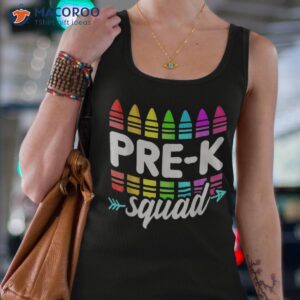 pre k squad crayon preschool teacher students back to school shirt tank top 4
