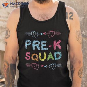 pre k squad preschool teacher back to school shirt tank top