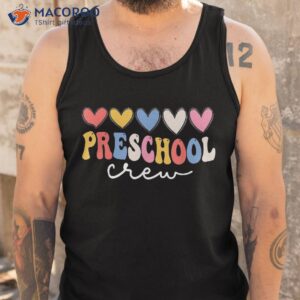 preschool crew first day of school groovy back to shirt tank top