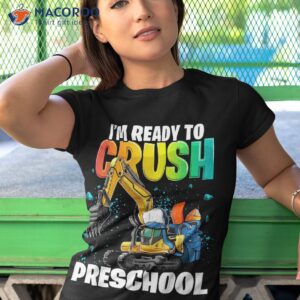 preschool excavator construction back to school shirt boys tshirt 1