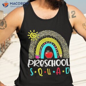 preschool squad teacher funny rainbow lover back to school shirt tank top 3