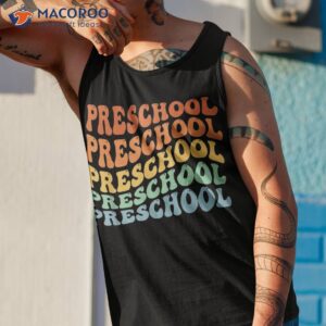 preschool teacher first day school back to pre k kids shirt tank top 1