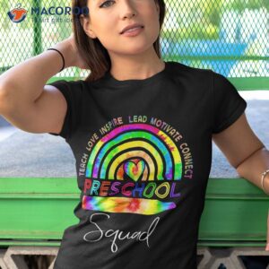 preschool teacher squad tie dye rainbow back to school shirt tshirt 1