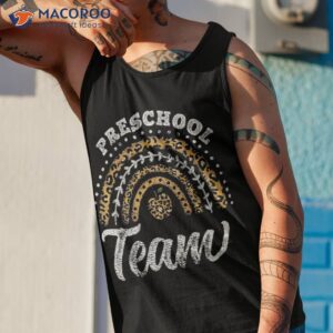 preschool team leopard rainbow back to school vintage shirt tank top 1