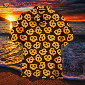 Pretzel And Oktoberfest-themed Hawaiian Shirts With A Happy Beer-day Pattern Are Orange.