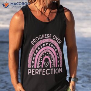 progress over perfection motivational back to school teacher shirt tank top 1