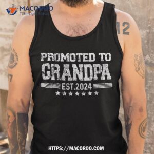 promoted to grandpa 2024 soon be popi funny new dad shirt tank top