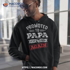 Promoted To Papa Again 2024 Pregnancy Announcet Shirt