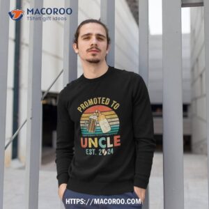 promoted to uncle est 2024 vintage new fathers day shirt sweatshirt 1