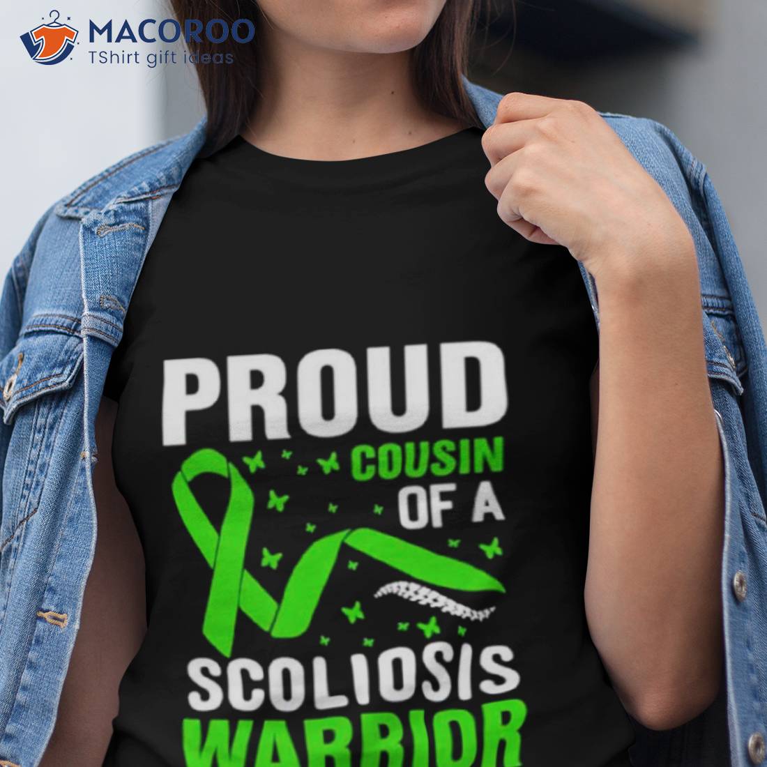 Proud Cousin Of A Scoliosis Warrior Green Ribbon Shirt Proud Cousin Of A Scoliosis Warrior Green Ribbon Shirt