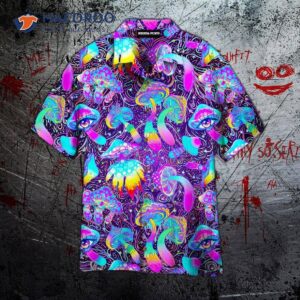 Psychedelic Art Magic Mushroom Trippy Hippie Hawaiian Shirts