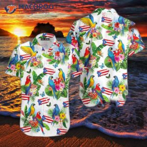 Puerto Rican Parrot Tropical Hawaiian Shirts