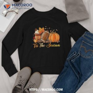 pumpkin spice football tis the season fall thanksgiving long shirt unique halloween gifts sweatshirt