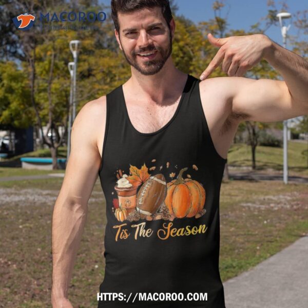 Pumpkin Spice Football Tis The Season Fall Thanksgiving Long Shirt, Unique Halloween Gifts