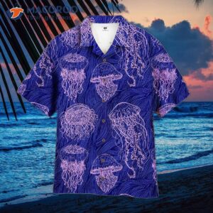 Purple Hawaiian Jellyfish Shirts